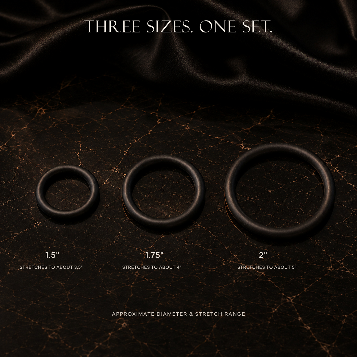 The Nocturne Room Silicone Intimacy Ring - Three Pack