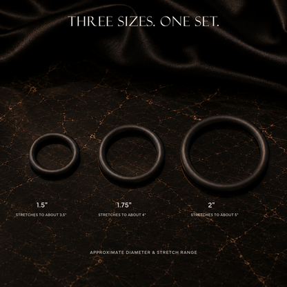 The Nocturne Room Silicone Intimacy Ring - Three Pack